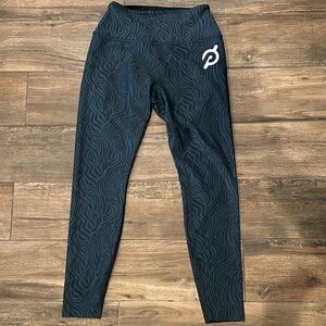 Peloton Navy Zebra Print Leggings